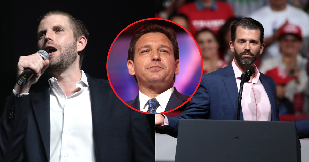 ‘Controlled Opposition’: Trump Sons Slam DeSantis for Refusal To Fight Father’s Arrest